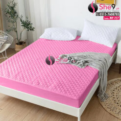 Purple Quilted Mattress Cover Waterproof